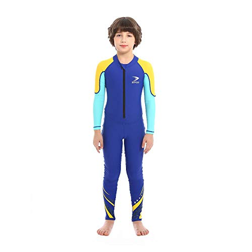 Image of ZCCO Kids Swimsuit, Boys and Girls Full Sunsuit, UPF50+ Rash Guard Wetsuit, Swimwear