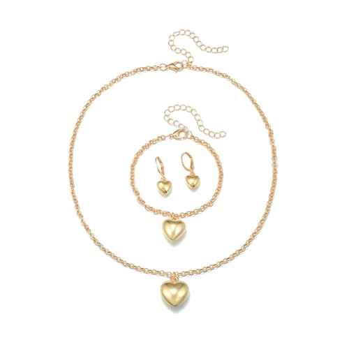 Boucles d'oreilles cœur et bracelet chic pour l'éclat de vos tenues au quotidien