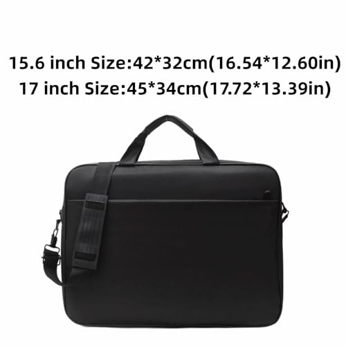 Bolso portátil para laptop de 17 pulgadas en nylon negro miniatura 2