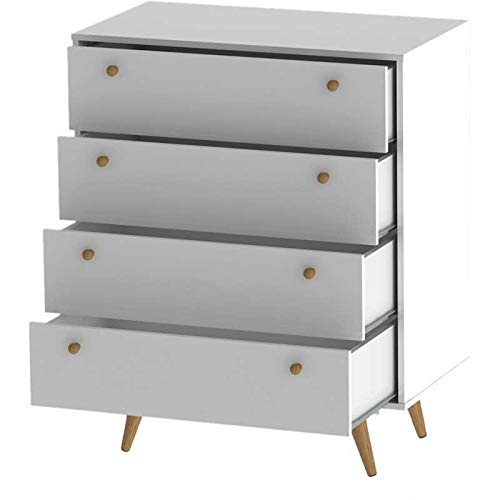 Cômoda Retrô Plus 4 GV Branco Acetinado