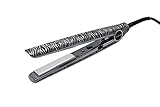Corioliss C1 | Glätteisen | Haarglätter für Frauen | Titanplatten und Curling für feines Haar | Professionelles Eisen mit Temperaturregelung (Zebra Silver Soft Touch)
