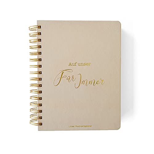 Visual Statements - Hochzeitsplaner - Organizer & Buch - Hochzeitsvorbereitung - Hochzeitskalender - Wedding Planer (Beige) Cover