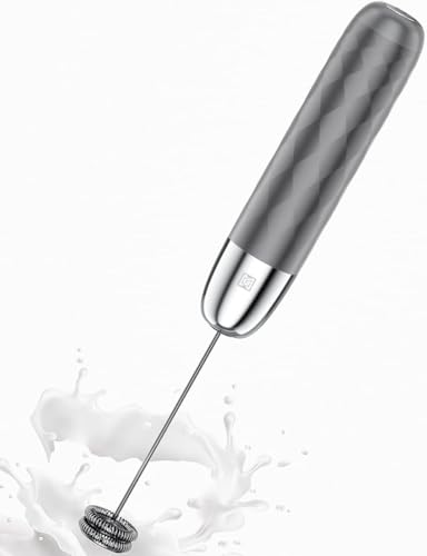 Maestri House Rechargeable Milk Frother, LunaFro Mini Handheld Electric Foam Maker Detachable Stainless Steel Whisk Drink Mixer Foamer Mini Blender for Matcha, Lattes, Cappuccino, No Stand