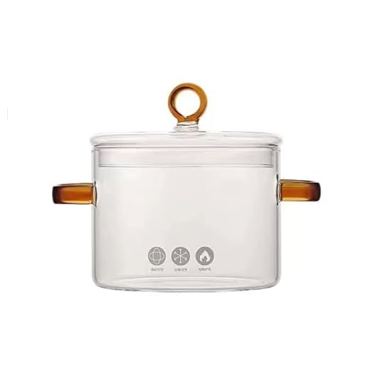 1.5L Pentola di Vetro per Cucinare, Pentola in Vetro Trasparente Resistente al Calore Piano Cottura pentola, Pentola Brasata con Coperchio Coperto, Pentole Universali, Doppia Maniglia