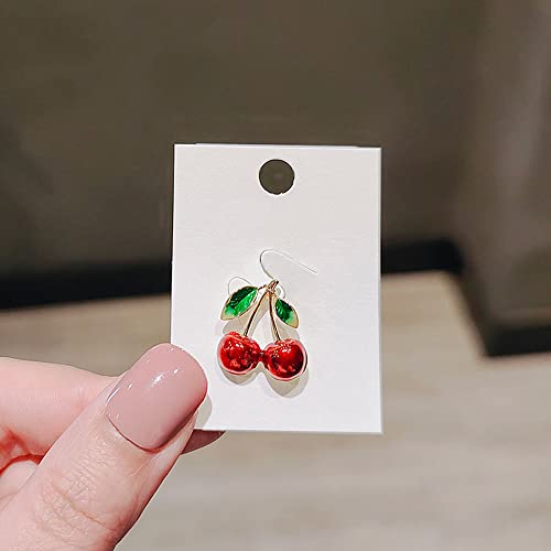 Image of Red Cherry Brooch Pin Small Enamel Fruit Corsage Lapel Brooches Pins for Women Girls Clothing Acccessories Cute Jewelry Gifts Birthday