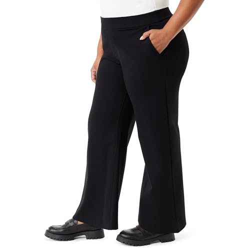 Gloria Vanderbilt Women's Pull on Trouser 4 Pocket Mid Rise Straight Leg Pant Plus2