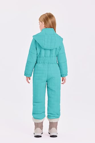 Image of Haloumoning Kid Snowsuit Girls Hooded Waterproof Insulated Ski Suit