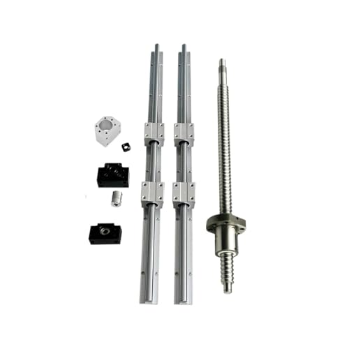 Husillo de bolas SFU1605 de 300 mm, soporte BKBF12, carcasa 1605 y cuatro guías R16UU