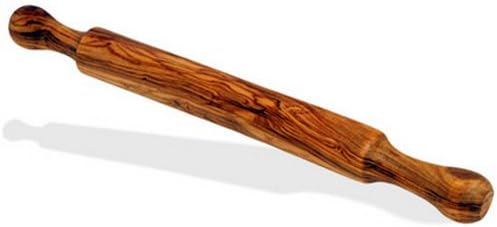 Olive Wood Rolling PIN 40cm by Mastro Leonardo - Handmade in Italy (Wooden Rolling Pin)