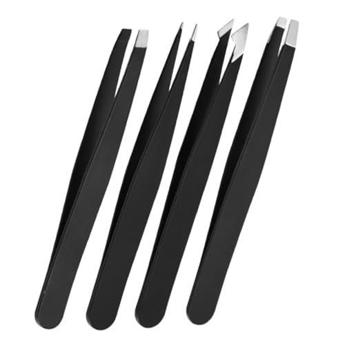 PartyKindom 4pcs Tweezer Kit Tweezers Ingrown Hair Removal Kit Ingrown Hair 430 Stainless Steel