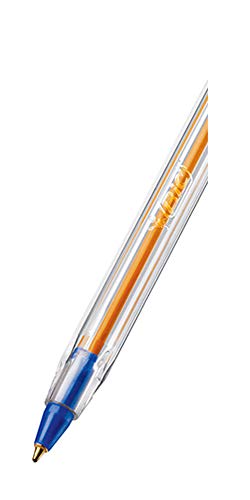 Caneta Esferográfica BIC Cristal Precisão, Azul, Ponta Fina de 0.8mm, 835241, 3 Unidades, Corpo Hexa