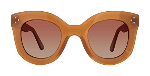 PRIVÉ REVAUX"Monroe" Designer Sunglasses, Classic Nude/Brown Gradient