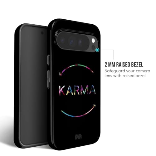Image of MILLION CASES Karma Cycle Crystal Case for Google Pixel 8a, Google Pixel 8a Back Cover Case(2024) - PC | Midnight Black
