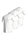 Weißes T-Shirt für Herren von Adidas im 3er Pack