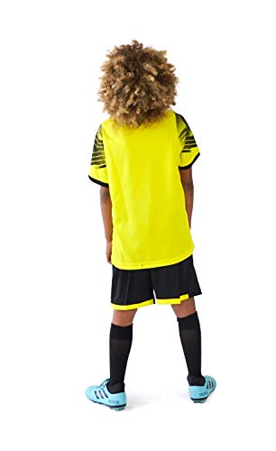 Pairformance Soccer Jerseys For Kids, Soccer Shorts Boys Girls, Soccer Uniforms For Kids Sizes 7-13 (Medium, Yellow) #TOP6