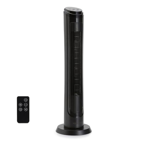 Amazon Basics 40' 70-Degree Oscillating Digital Tower Fan for Bedroom, Living Room, Office, With 4...