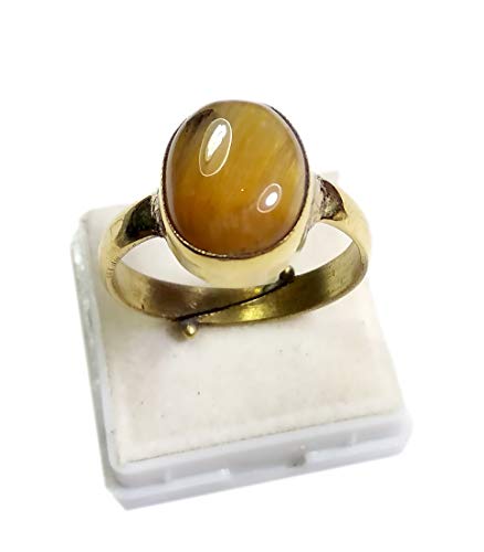 Bague œil de tigre véritable pierre précieuse naturelle Rashi Ratna