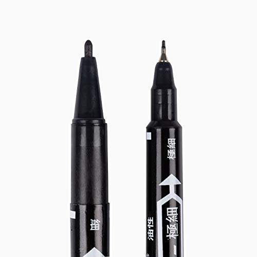 10 Pcs Tattoo Pen Tattoo Skin Marker Marking Scribe Pen Fine & Reg Tip - Tattoo Pen St-018 #TOP1