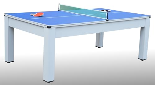 Ng Biliardi Biliardo Artemides Bianco - Tavolo Da Pranzo - Ping Pong - (Panno Verde) - 215 Cm - Carambola - 6