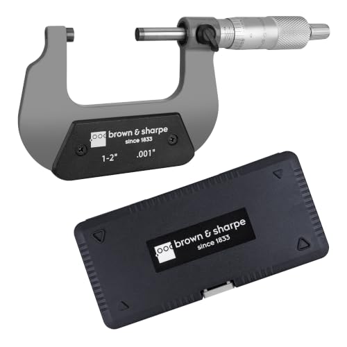 Brown & Sharpe 1-2" Outside Micrometer, 0.001" Graduation, Carbid...