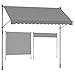 Produktbild SONGMICS Klemmmarkise, Balkonmarkise, höhenverstellbar, mit Handkurbel, Sonnenschutz, für Balkon, Terrasse, Garten, 300 x 120 cm, grau GSA302G01