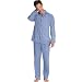 Hanes Men's Woven Pajamas, Medium Blue, XX-Large