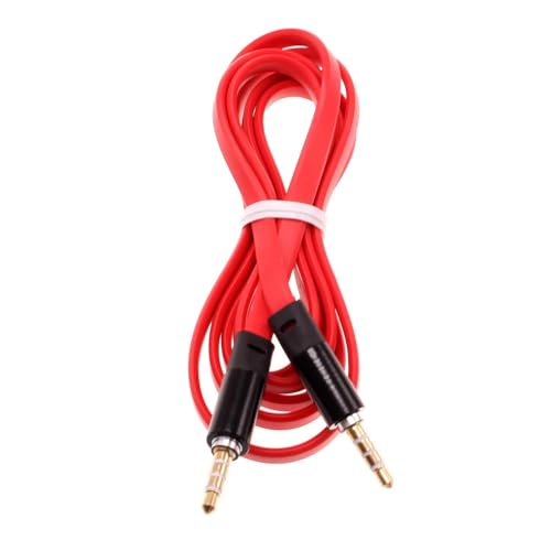Cable Auxiliar 3.5mm Plano Rojo Compatible con Nokia miniatura 1