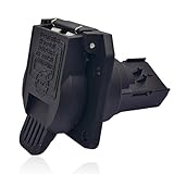 LLYZFED 56038366AB Rear 7-Way Trailer Tow Connector Plug Fit for Dodge Ram 1500/2500/3500 2001-2010, for Chrysler Jeep Cherokee 7 Pin Trailer Plug Harness Accessories