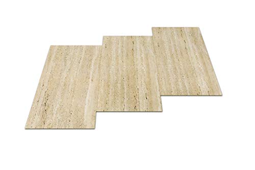 Fliesen Vinyl selbstklebend Bodenbelag Stein Marmor Optik 4,46 m² Designboden 13,45€/m² (Marmor Beige) Cover