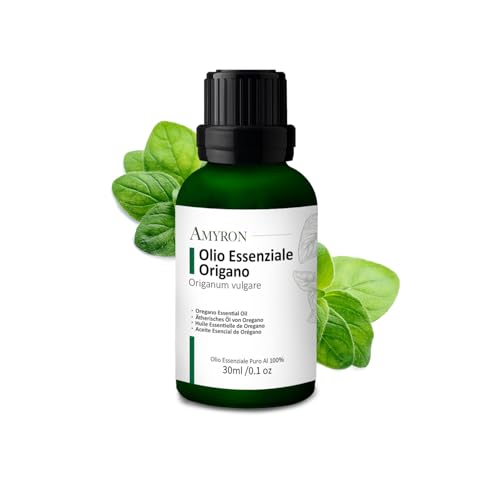 Olio Essenziale Origano AMYRON 30 ml Naturale E Puro Al 100% Ideale Per Aromaterapia E Uso Terapeutico E Diffusore Oli Essenziali | Massaggi aromatici | Uso Alimentare | Senza OGM. (origano)