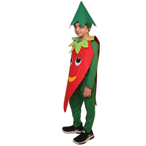 Image of Kaku Fancy Dresses Fruit and Vegetable Costume Paper Cutout with Cap For Kids | Healthy Food Costume For Boys & Girls (Tracksuit Not Included)