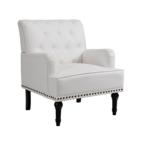 SEPNINE Poltrona classica lounge in similpelle, divano singolo per soggiorno e camera da letto, portata 150 kg