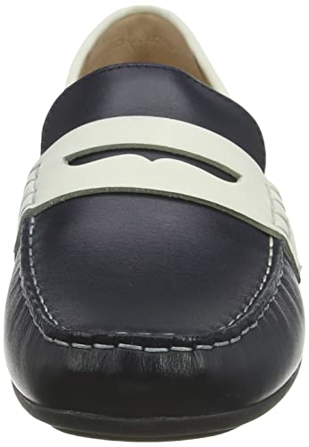 Image of Geox Women's D ANNYTAH MOC Moccasin, DK Jeans /White, 4 UK