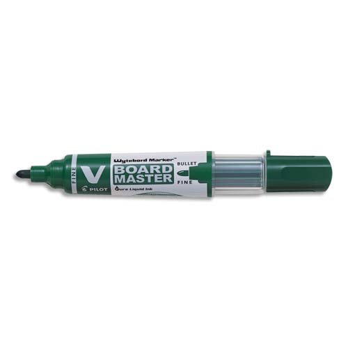 PILOT Vboard Master Fine Tip Whiteboard Marker - Green (Pack of 10)