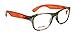 The Forester, Premium Reading Glasses, High End Reader +1.25.+3 Magnifying Wayfarer Style Orange Camouflage Optical Frame. NY Fifth Avenue