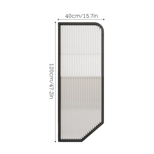Mampara de privacidad para urinario masculino divisor de pared con vidrio templado 6
