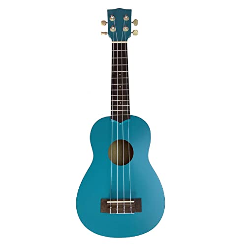 Ukulélé 21 pouces Guitare hawaïenne en bois de tilleul bleu Adapté aux débutants - Les Beatles, Paul McCartney, John Lennon, RIngo Starr, George Harrison Ukulélé 21 pouces Guitare hawaïenne en bois de tilleul bleu Adapté aux débutants