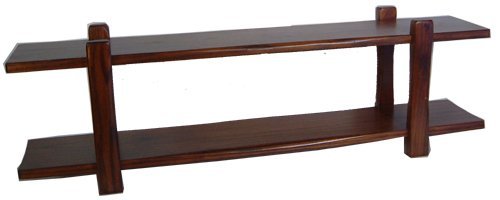Amazon｜ウッドラック ワイド二段 ダークブラウン [幅100cm×奥行18cm