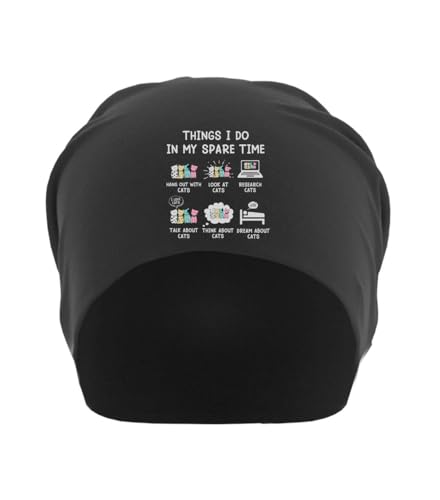 Bonnet chat souple contre le vent frais accessoire léger taille unique noir