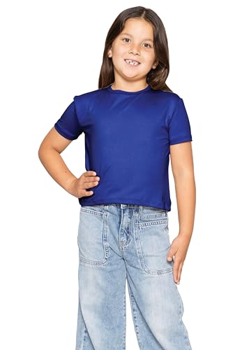 Image of Girls Long Sleeve Shirts | Soft Crew Neck Top | Short Sleeve | Long Sleeve Shirt Girls Size 2T - 16