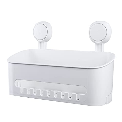 Uten Shower Caddy Drill-Free with Vacuum Suction Cup Removable Shower Shelf Storage Basket Powerful Suction