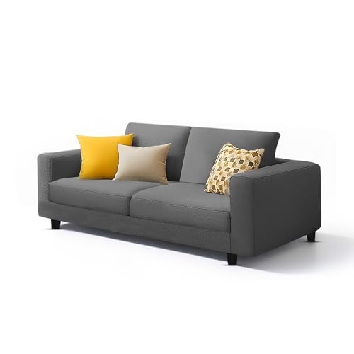 Image of Galib 3+2 Seater Sofa Set for Living Room (Dark Grey Fabric) Premium Fabric Sofa Set