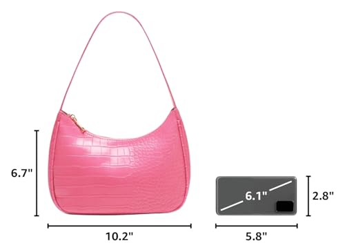 Image of CYHTWSDJ Shoulder Bags for Women, Cute Hobo Tote Handbag Mini Clutch Purse with Zipper Closure