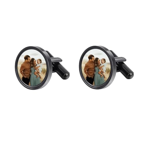 Gemelos personalizados con foto para hombre acero inoxidable