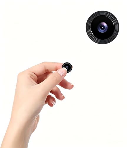 NOBEYSTON Hidden Camera for Home Use Mini Security WiFi Camera HD 1080P Outdoor/Indoor Night Vision Cam for Baby Pets Compatible with Smartphone Tablets G/Y3 (Gunmetal Black Micro 1 PCS)