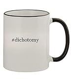 #dichotomy - 11oz Colored Handle and Rim Coffee Mug, Black