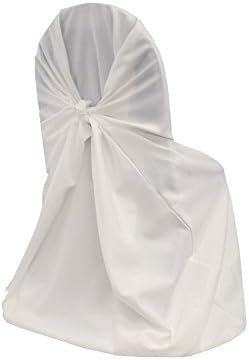 MDS - Juego de 10 fundas universales de poliéster para sillas de bodas, fiestas o eventos, banquetes, decoración de sillas plegables, color negro