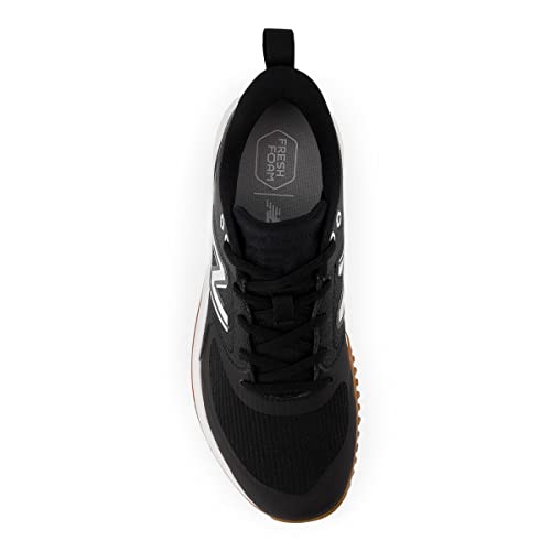 New Balance New Balance Women's Fresh Foam Velo V3 Turf-Trainer Softball Shoe, Black/White, 13 Wide US