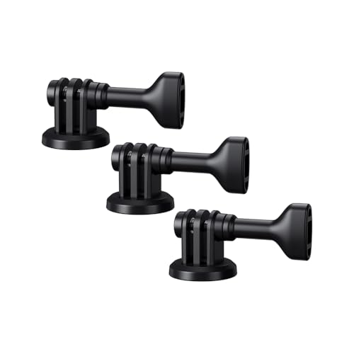Image of JJC 3-Pack Tripod Mount Adapter for Gopro Camera on 1 /4 inch-20 Tripod Stick | Compatible with Go Pro Hero 13 12 11 10 9 8 7 6 5, DJI Osmo Action 6 5 4 3, AKASO, Insta360 Ace & More Action Cameras