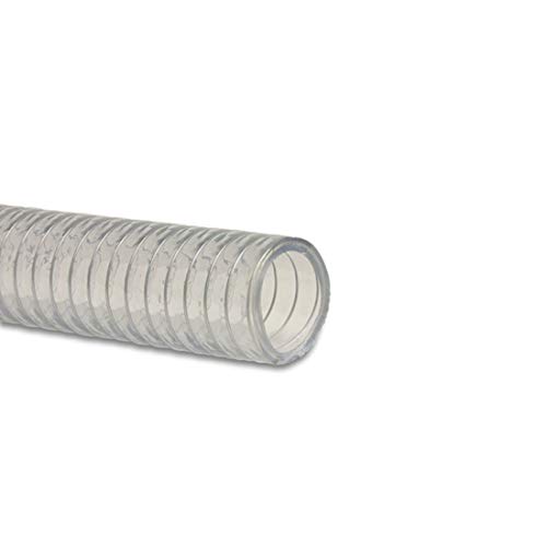 MEGASTEEL 7006887 transparenter Saug- und Druckschlauch transparent für Pumpen, Zisternen, Brunnen etc. - Meterware (Ø 38 mm - 1 1/2 Zoll)